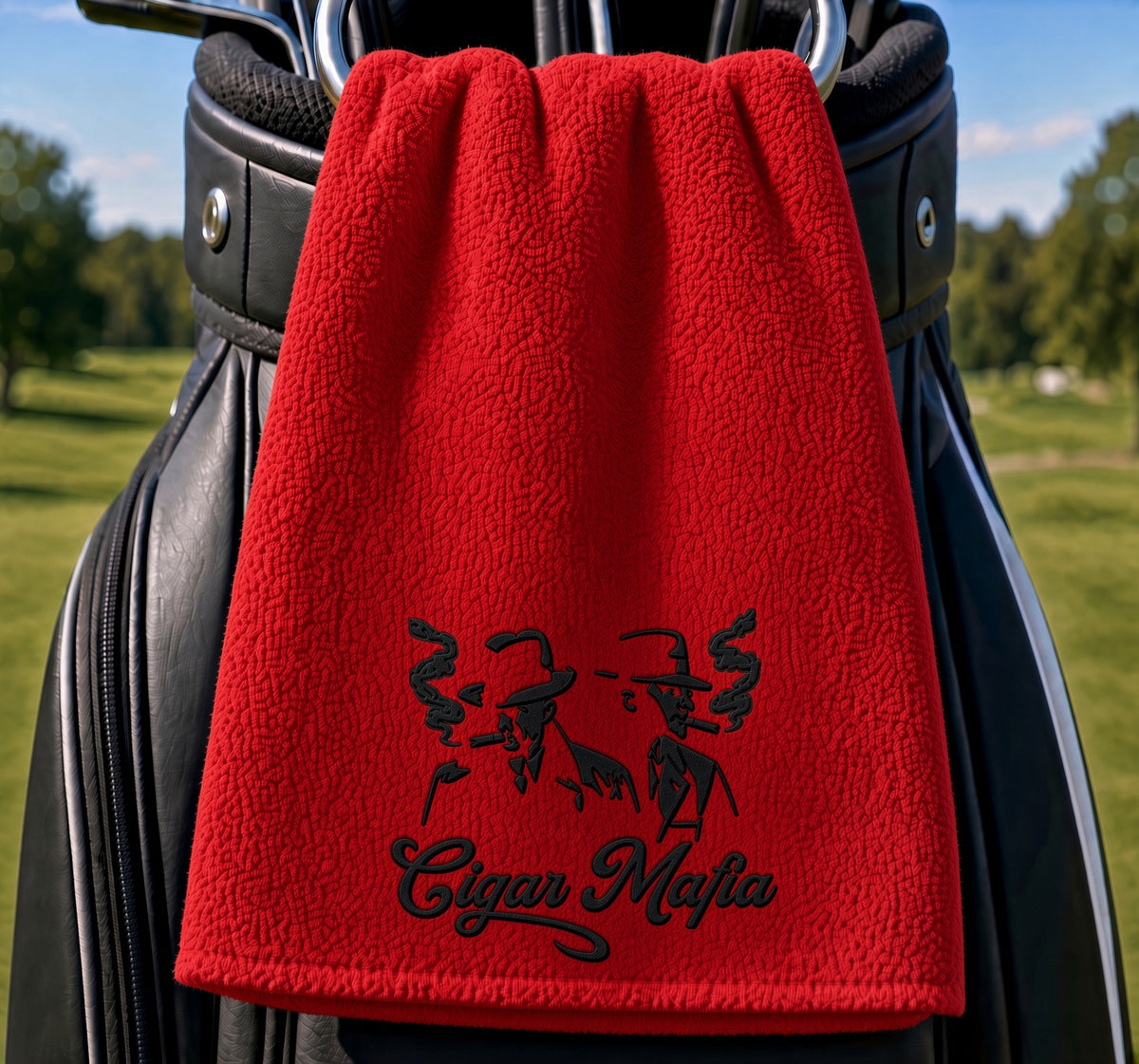 Mafia Golf Towel — Red, Classic Mafia Dons