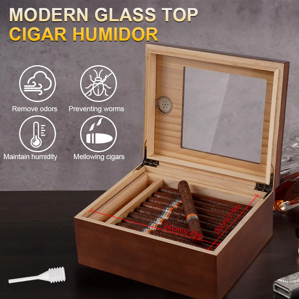 Cedar Glass Humidor