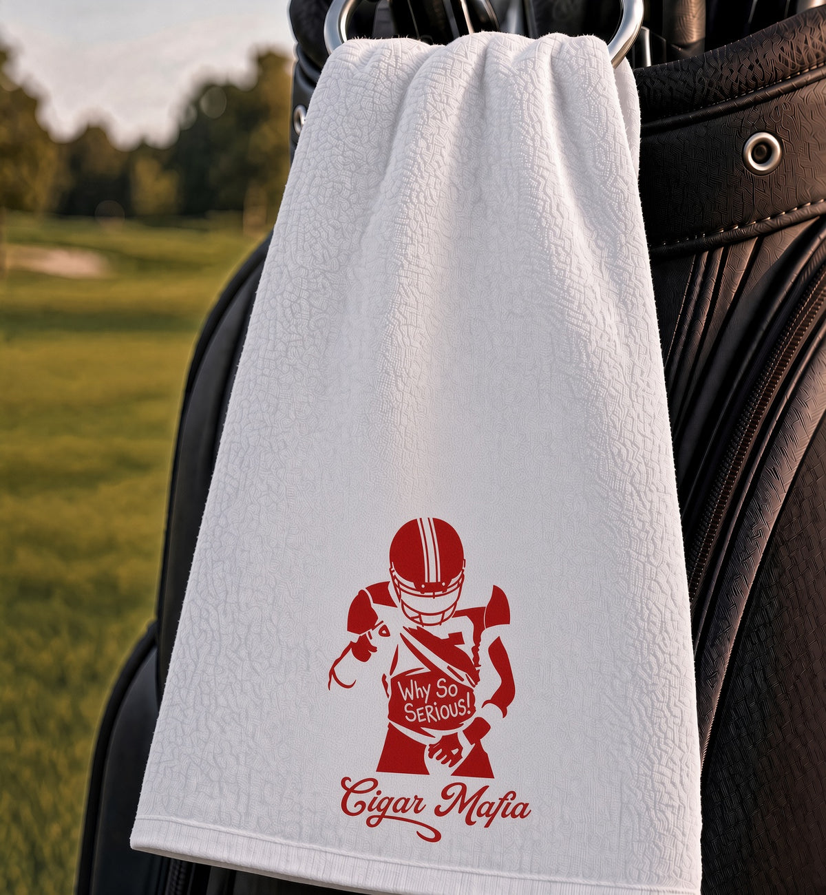 Mafia Golf Towel — White, Why So Serious