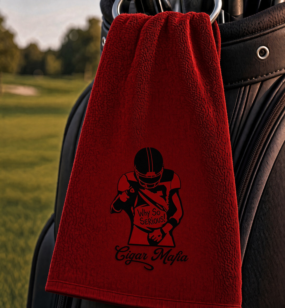 Mafia Golf Towel — Red, Why So Serious