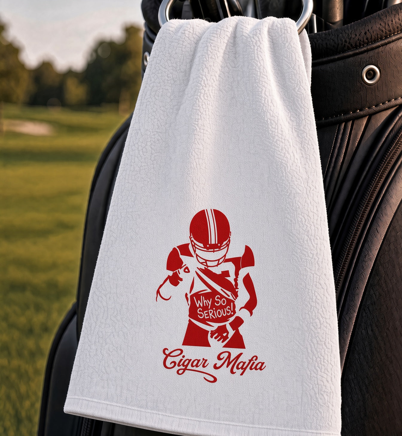 Mafia Golf Towel — White, Why So Serious