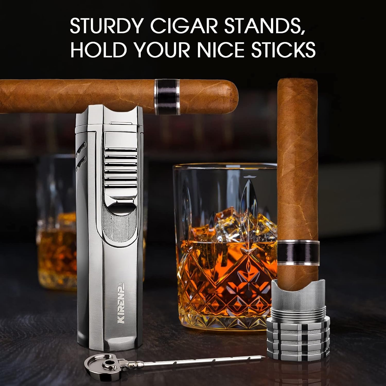 Triple-Jet Torch Lighter with Punch — cigar lighter, photo 6