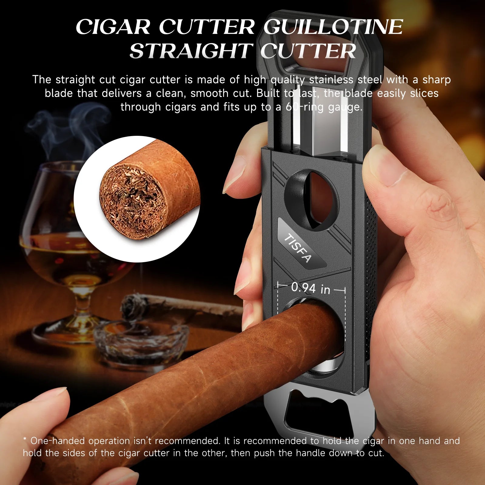 3-in-1 Cutter, V-Cut & Bottle Opener — cigar cutter, photo 5