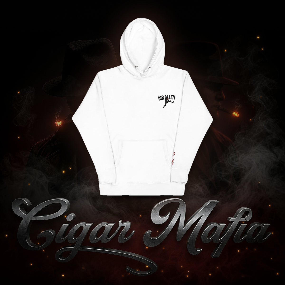 Air Allen Big Moment Hoodie on Cigar Mafia branded background