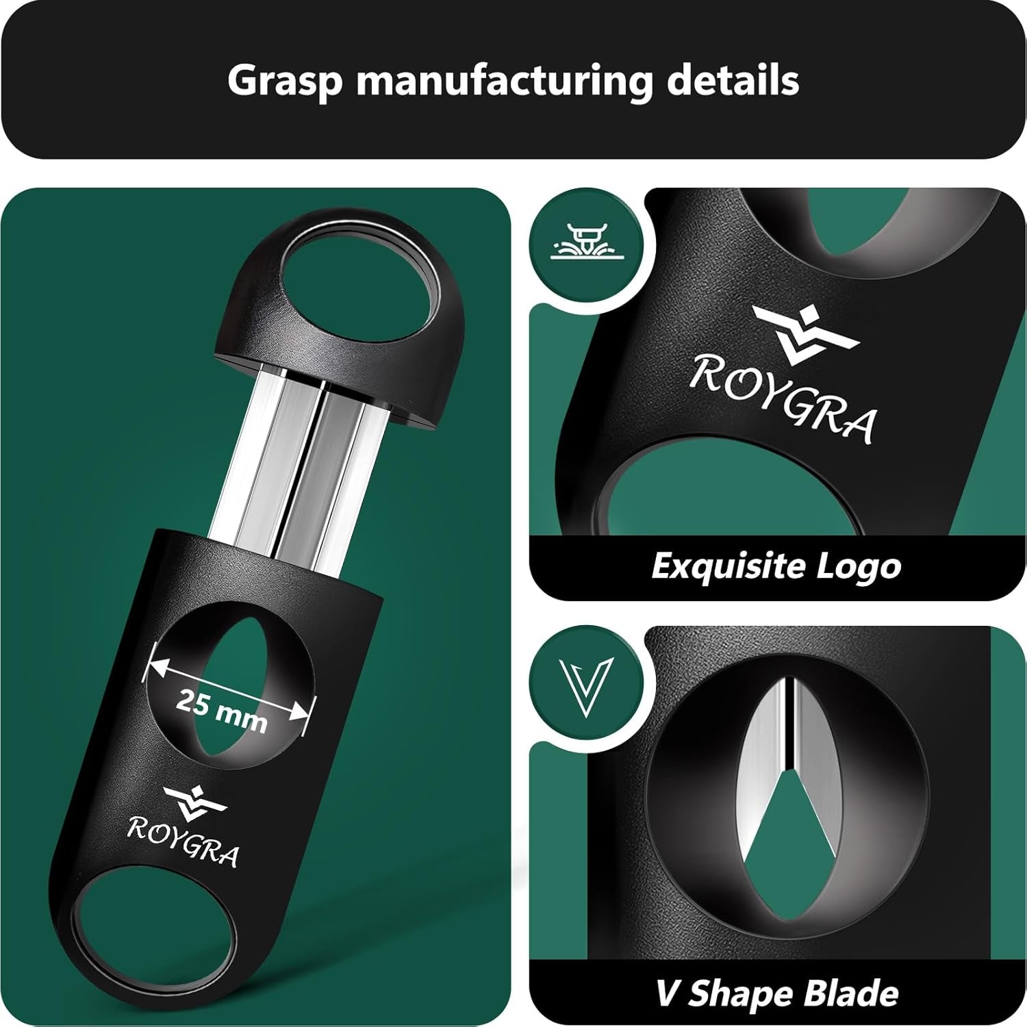 V-Cut Cigar Cutters — 4 Pack — cigar cutter, photo 3