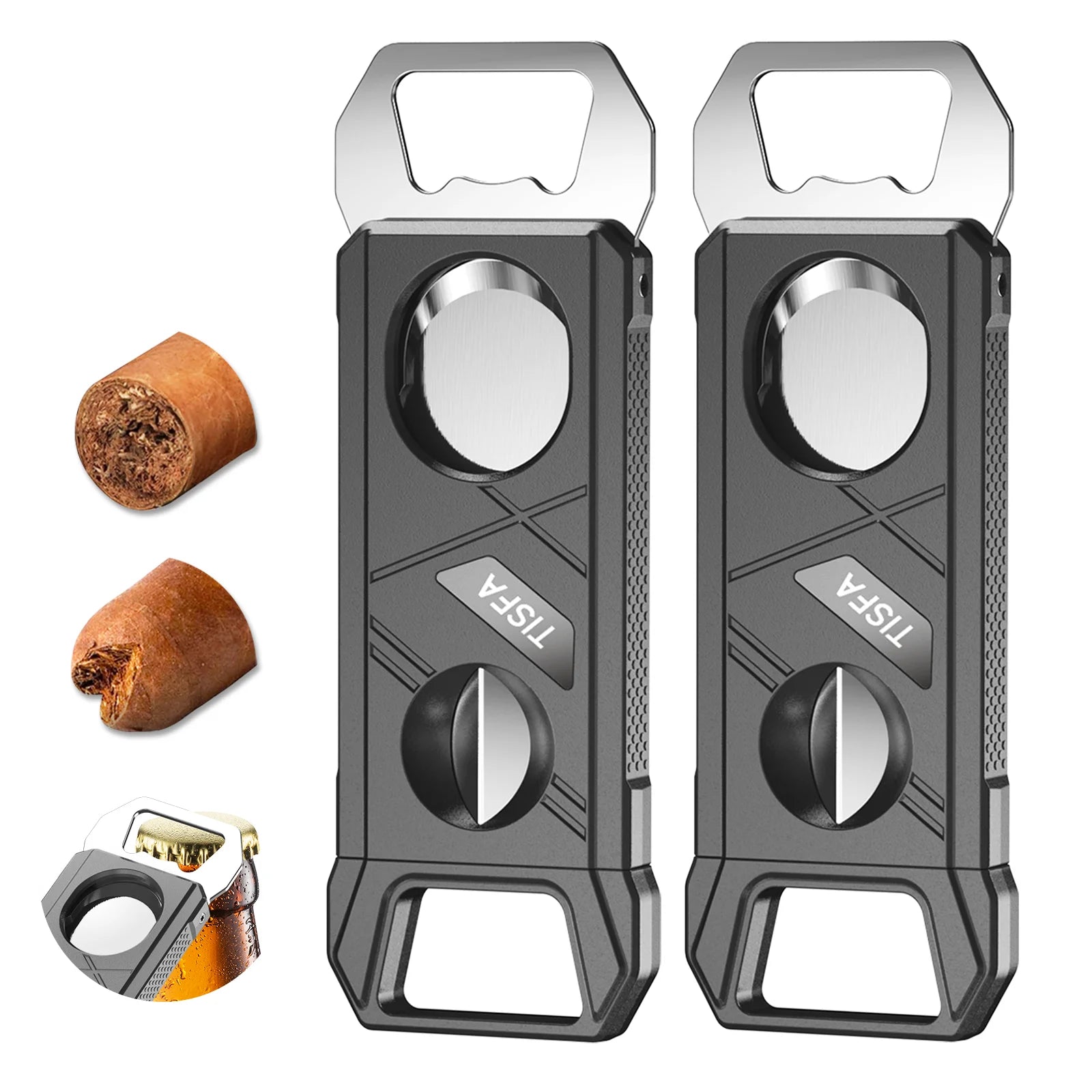 3-in-1 Cutter, V-Cut & Bottle Opener — cigar cutter