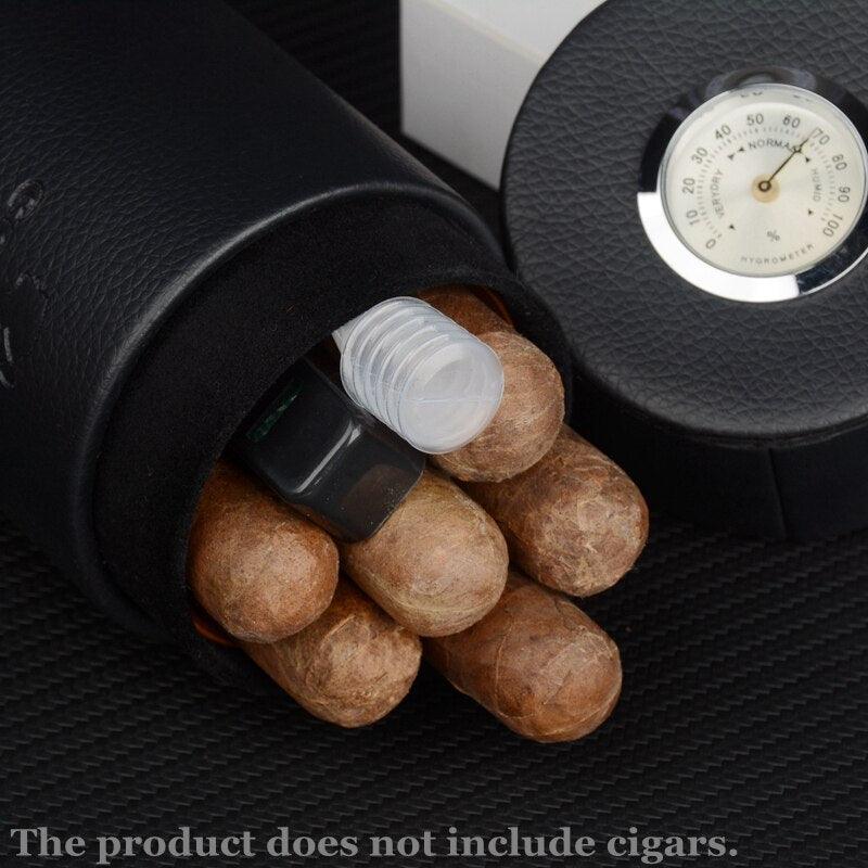 Cedar & Leather Cigar Case: Luxe Travel Companion - Cigar Mafia