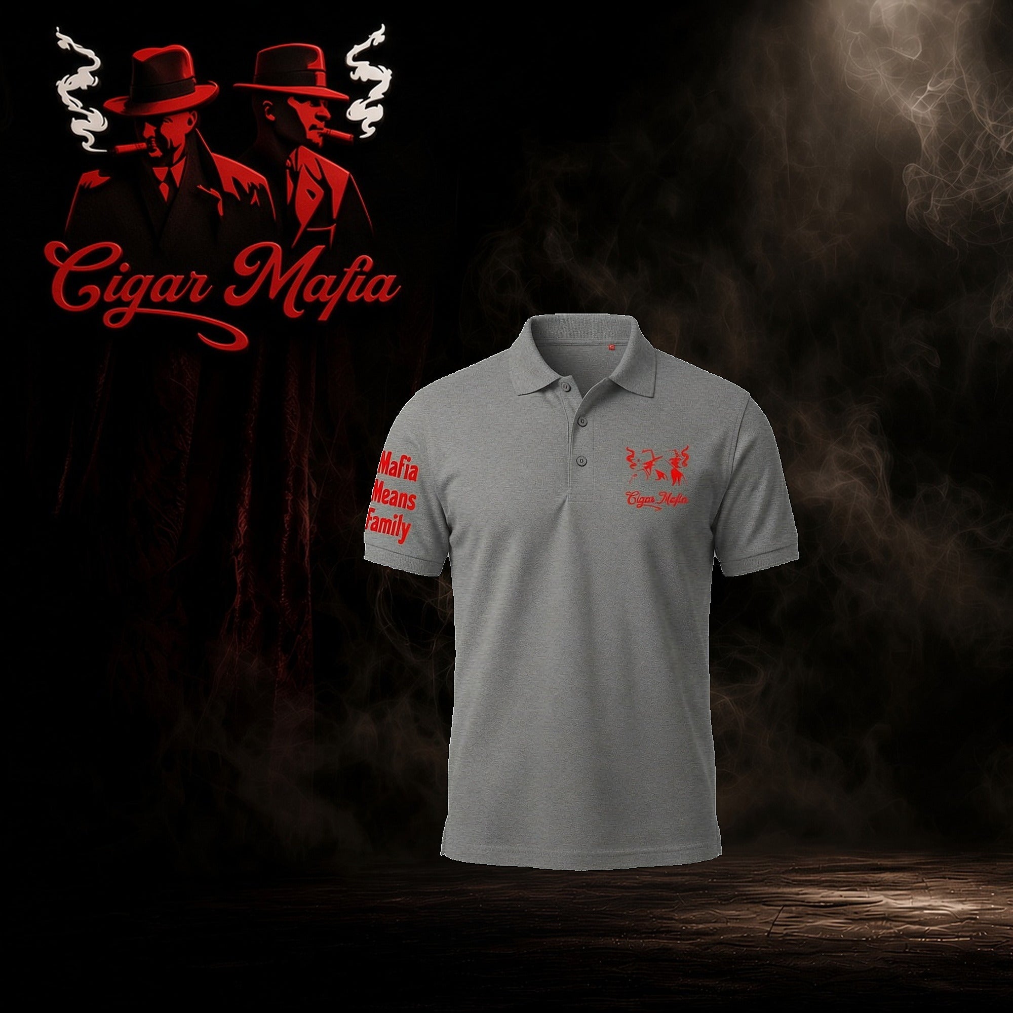 Mafia Means Family Polo — Grey