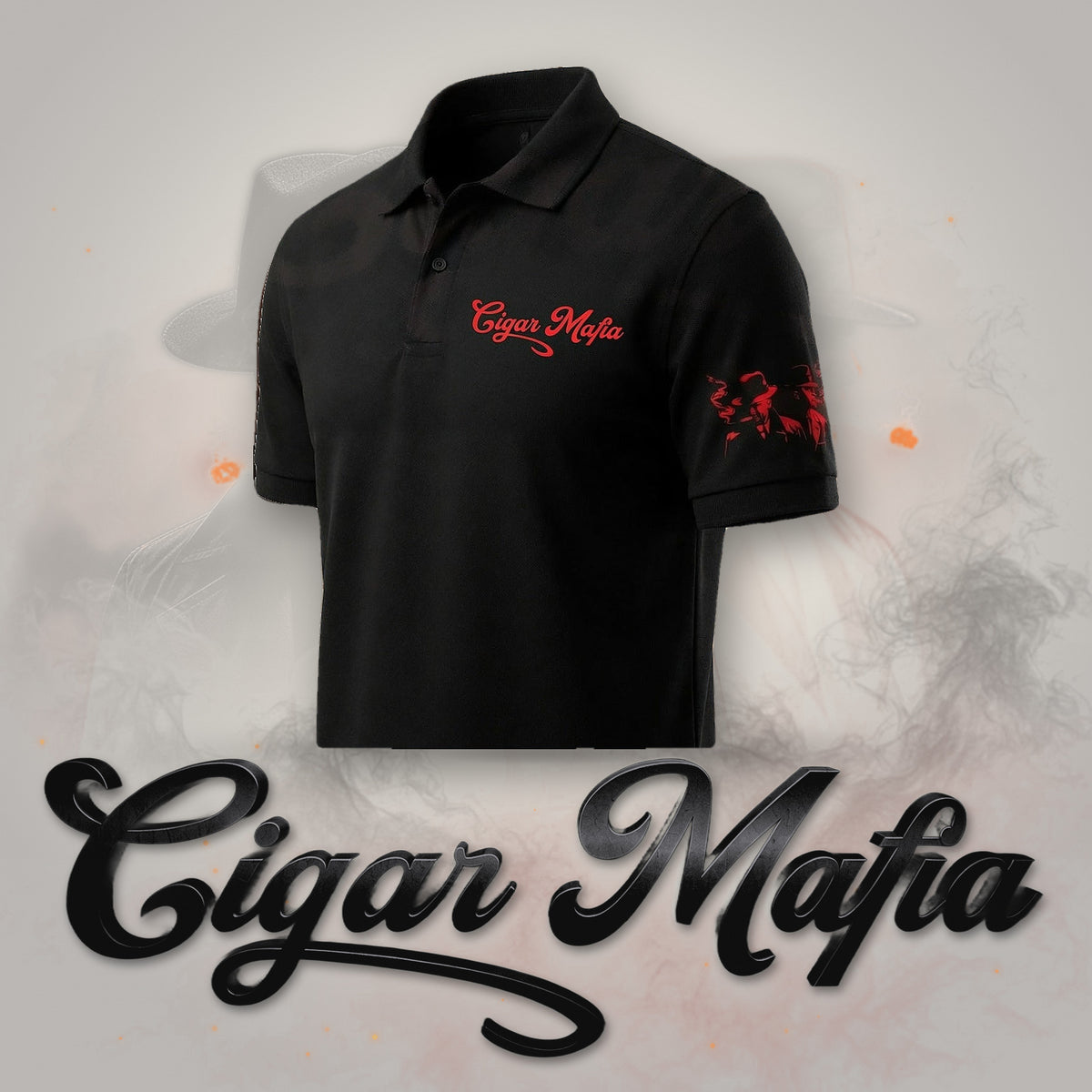 Old Guard Polo on Cigar Mafia branded background