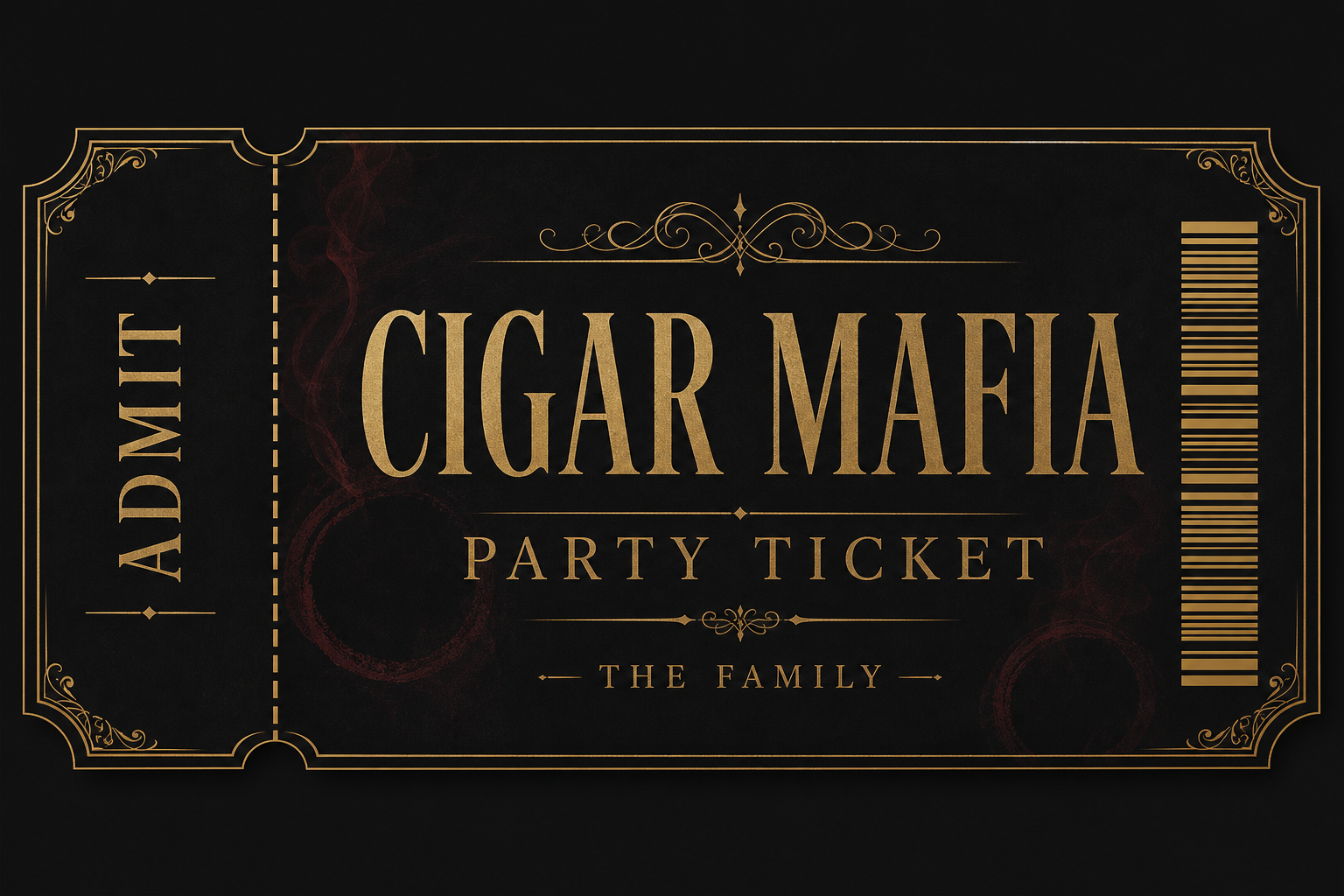 Cigar Mafia Party Ticket