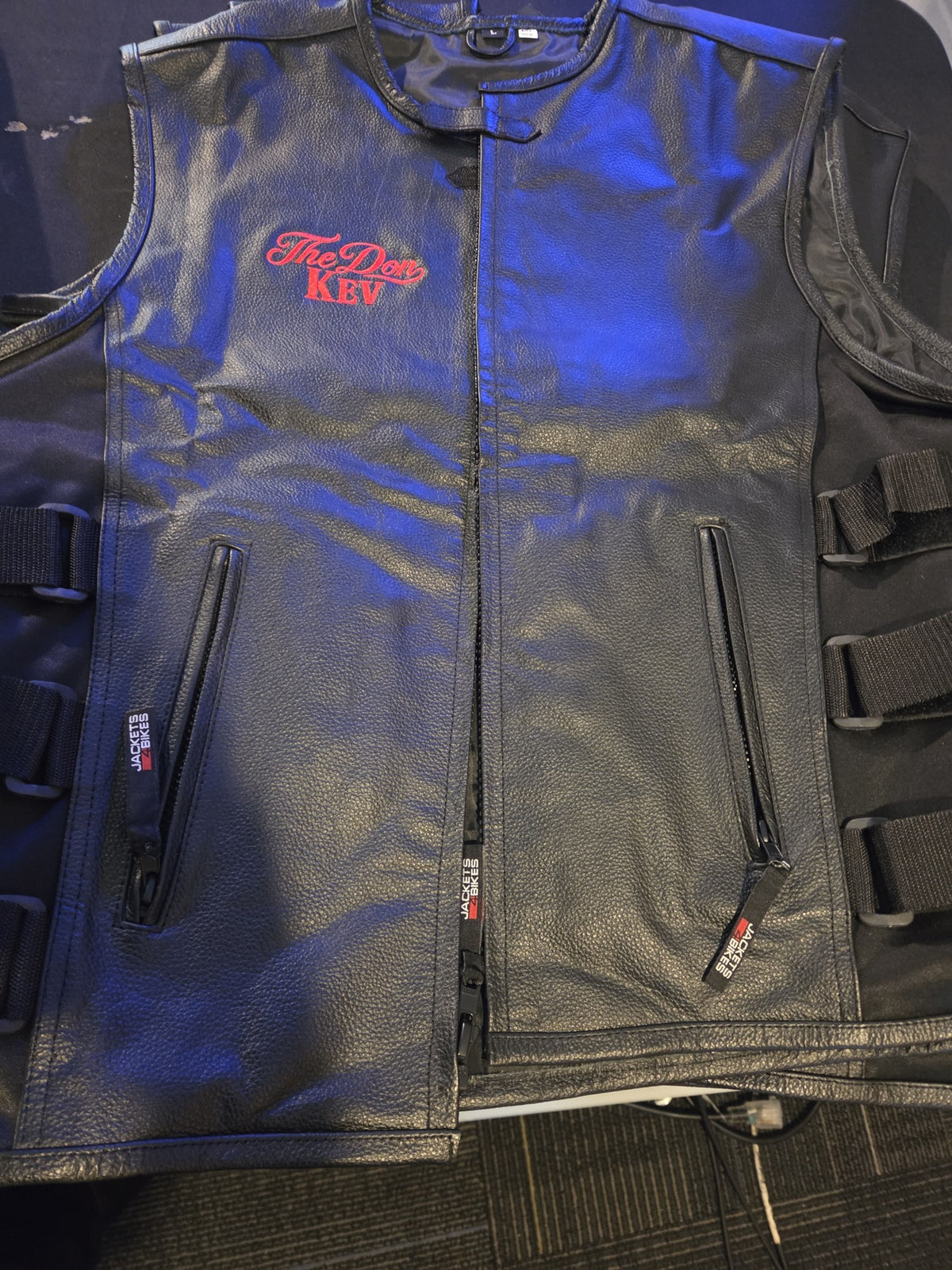 Custom Cigar Mafia Vest — front with custom name and rank