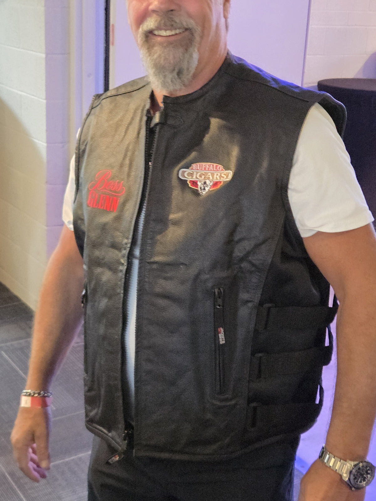 Custom Cigar Mafia Vest — worn, alternate custom