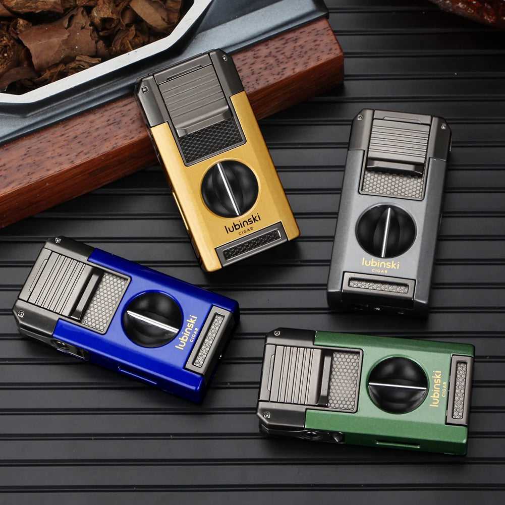 Dual-Flame Torch Lighter with V-Cutter — cigar lighter, photo 3