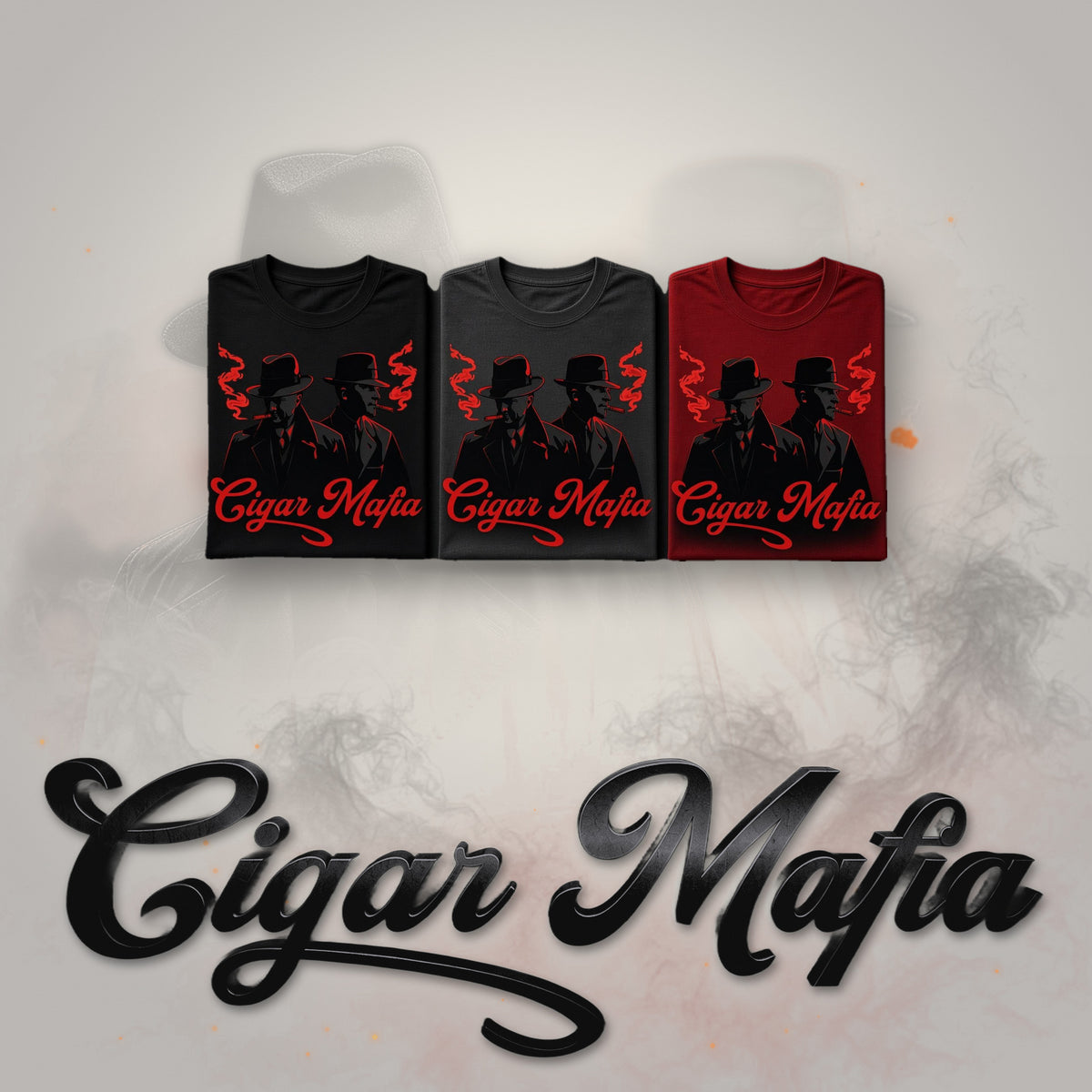 Sit-Down Crew Tee on Cigar Mafia branded background