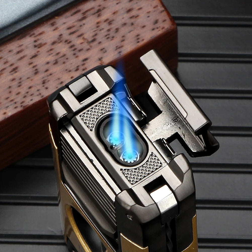Dual-Flame Torch Lighter with V-Cutter — cigar lighter, photo 4
