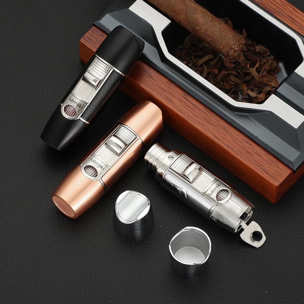Enchanting Cigar Set: Sparkling Cutter, Lighter, and Knife - Cigar Mafia