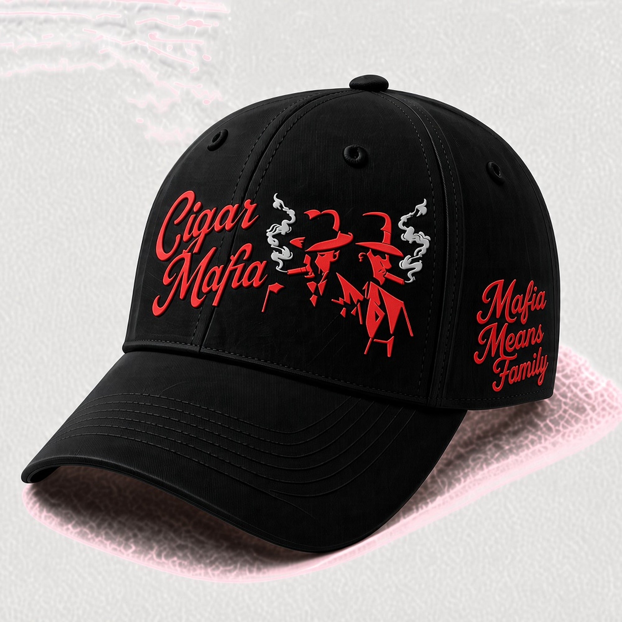 Mafia Means Family Hat — Black / Red