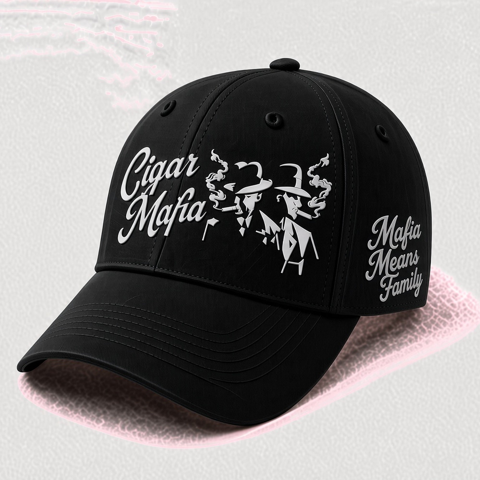 Mafia Means Family Hat — Black / White