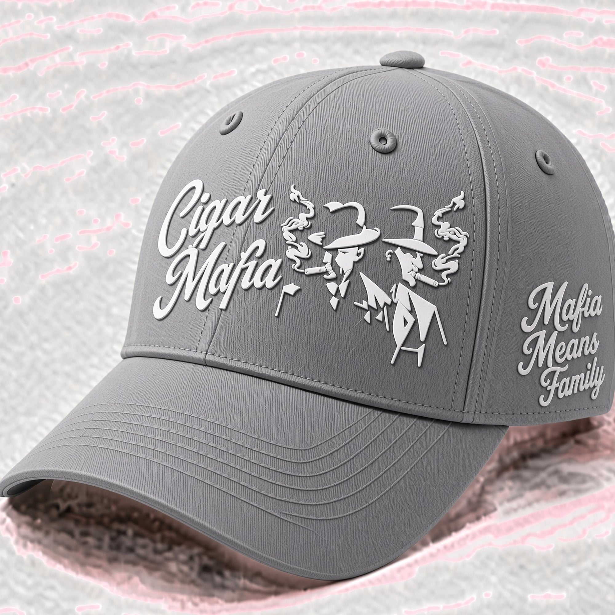 Mafia Means Family Hat — Grey / White