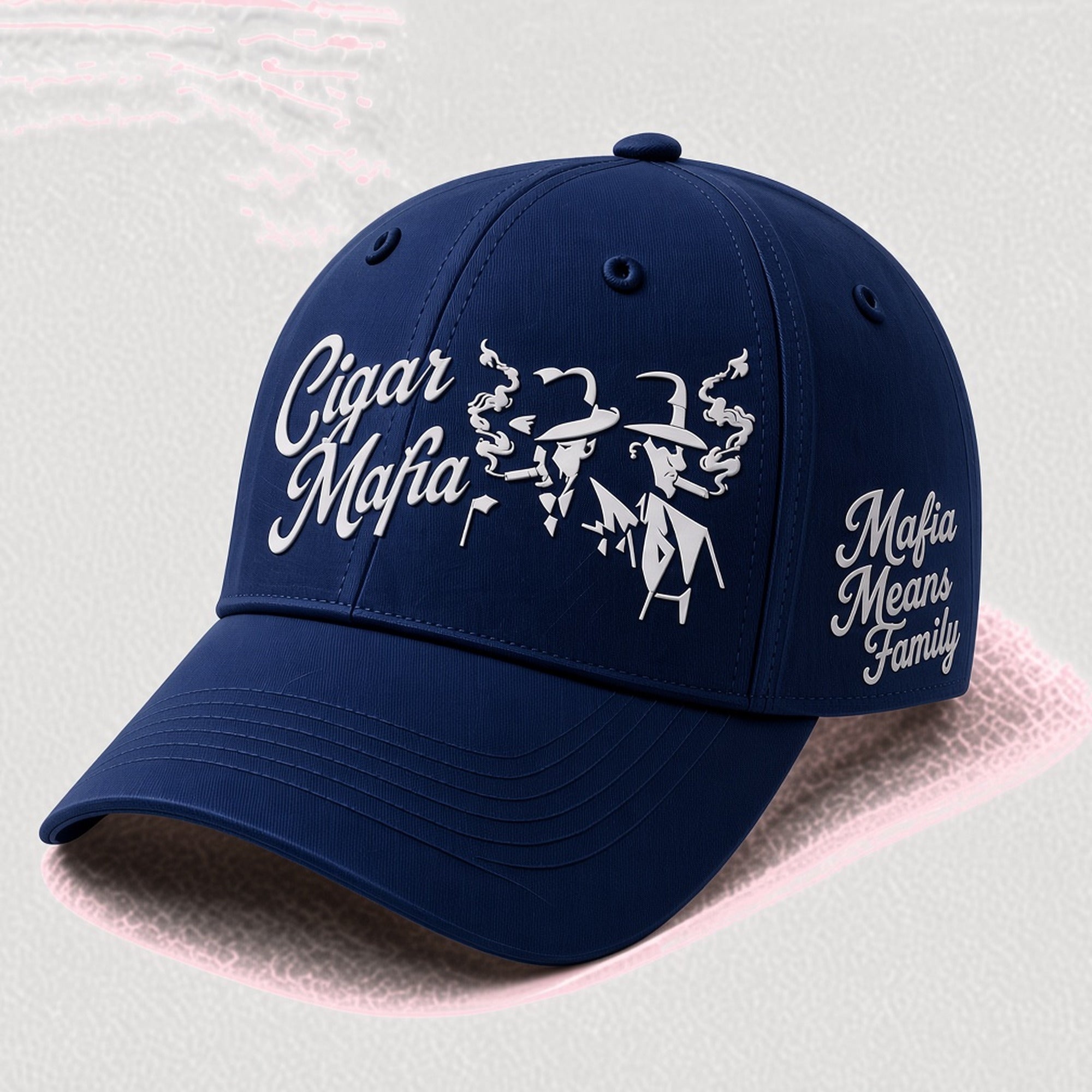 Mafia Means Family Hat — Navy / White