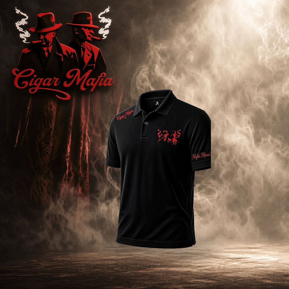 Cigar Mafia Polo — Black