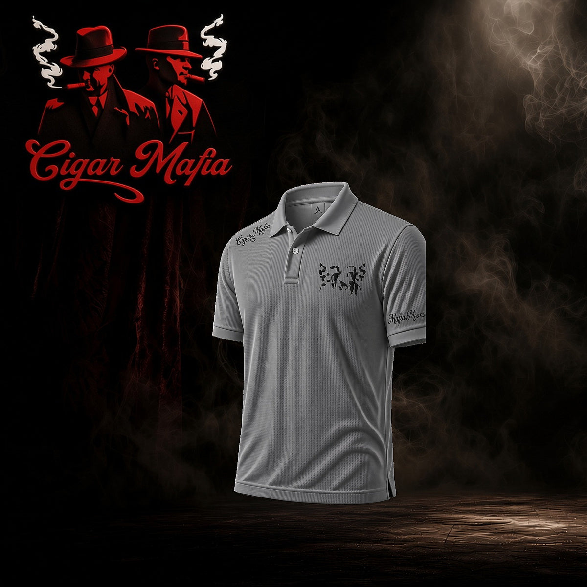 Cigar Mafia Polo — Grey