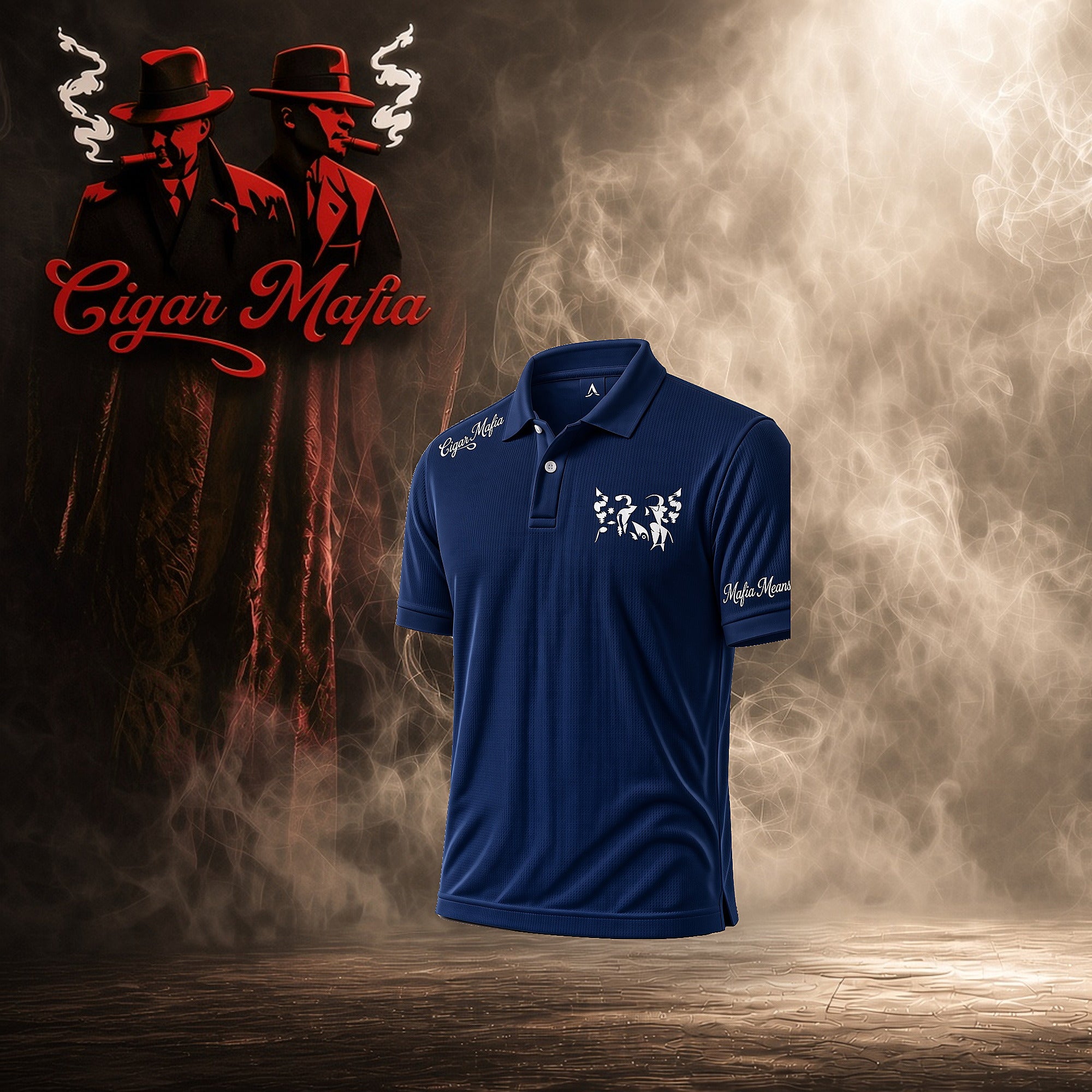 Cigar Mafia Polo — Navy
