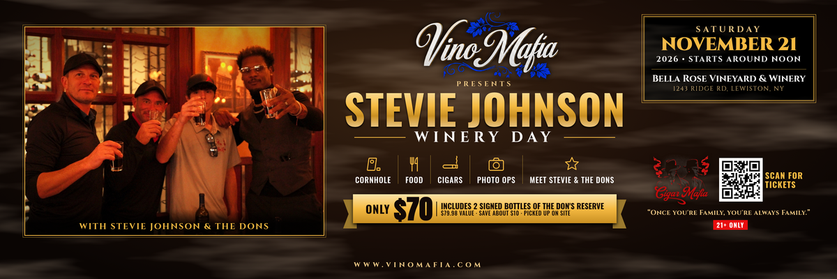 Winery Day with Stevie Johnson & the Dons banner, Saturday November 21, 2026, Lewiston NY
