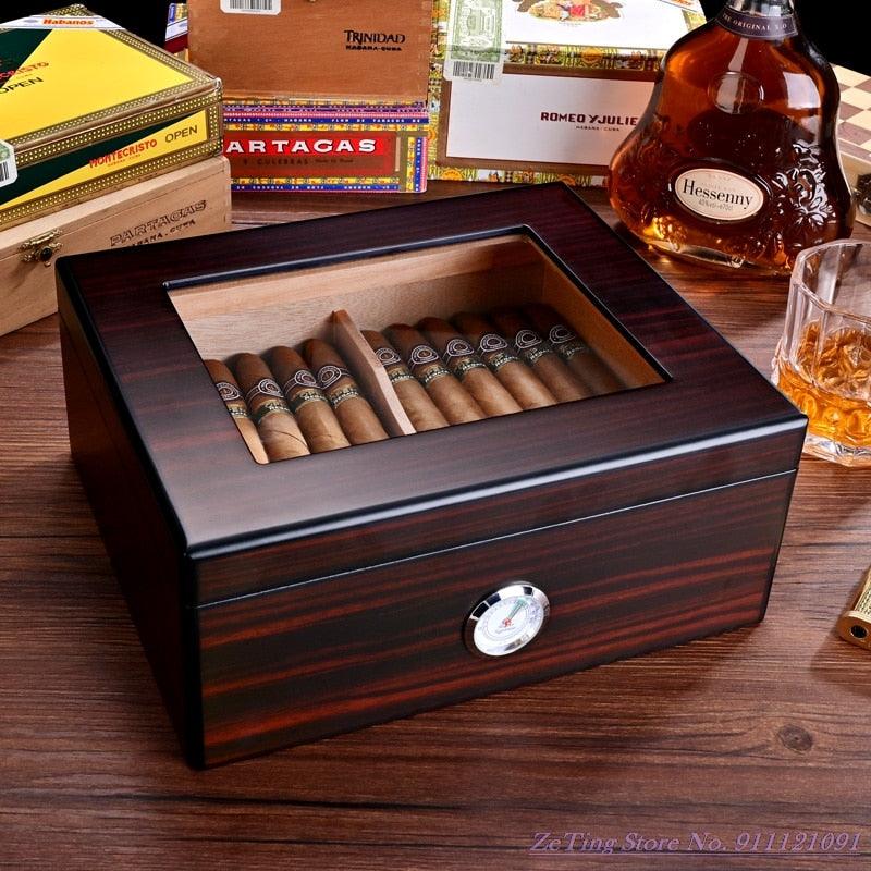 Mystical Cedar Cigar Oasis: Enchanting Humidor &amp; Secret Compartment - Cigar Mafia